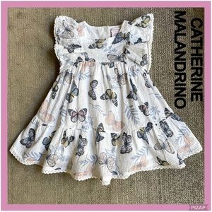 CATHERINE MALANDRINO baby girl butterfly dress